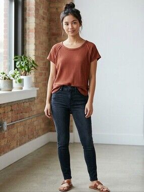 Mudd Oversized XS Waffle Knit Top